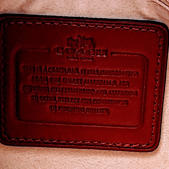 Coach Red Leather Satchel/Crossbody Bag - Picture 2 of 8